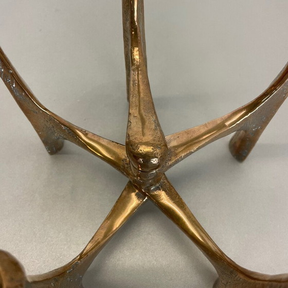 Image 1 of Mid century Brutalist bronze candlestick by Michael Harjes, Germany 1960s