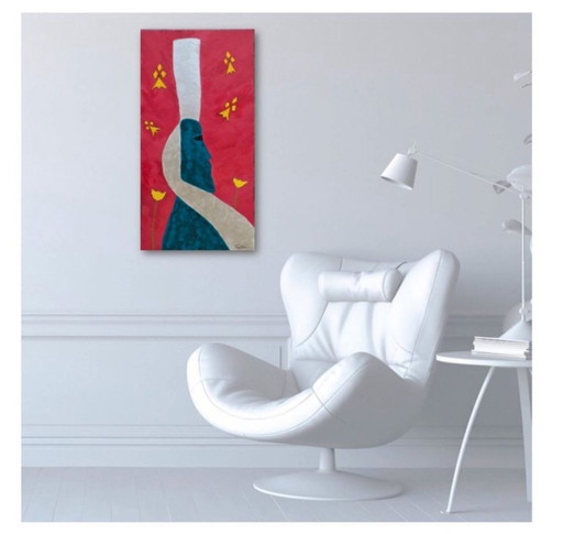 Acrilico su cornice, dimensioni 80 x 40 cm