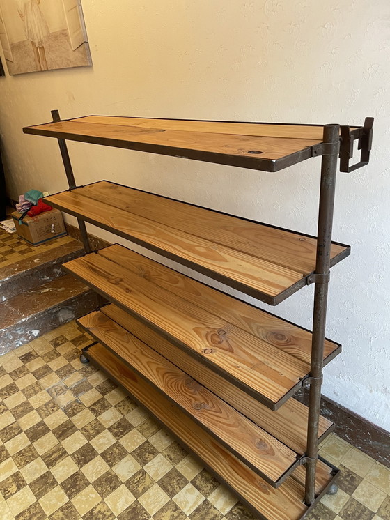 Image 1 of Industrial Shelving Cabinet From Linen Factory