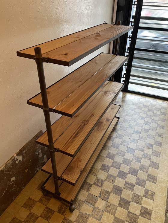 Image 1 of Industrial Shelving Cabinet From Linen Factory