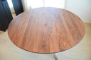 Dining table with stainless steel base