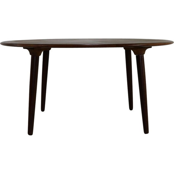 Image 1 of Vintage wooden coffee table with star inlay, Denmark