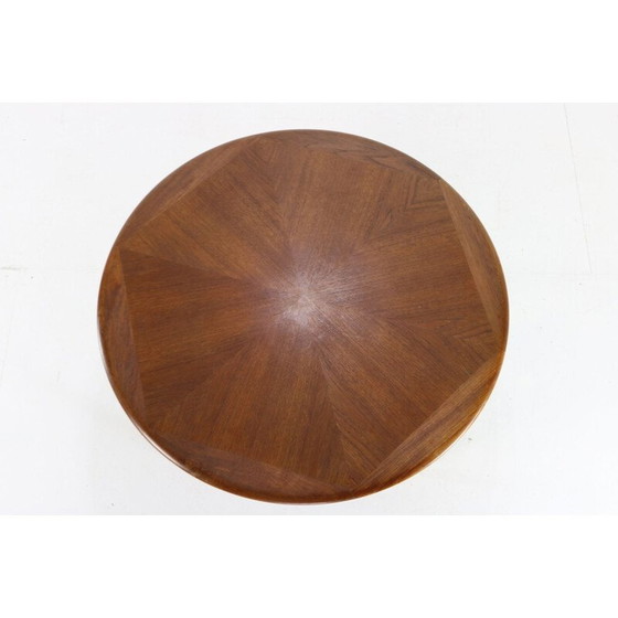 Image 1 of Vintage wooden coffee table with star inlay, Denmark