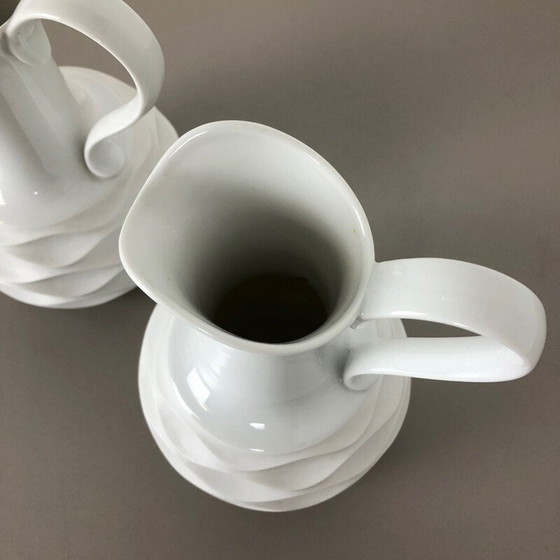 Image 1 of Pair of vintage OP Art porcelain vases, Germany 1970