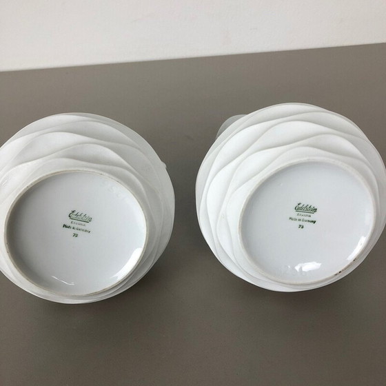 Image 1 of Pair of vintage OP Art porcelain vases, Germany 1970