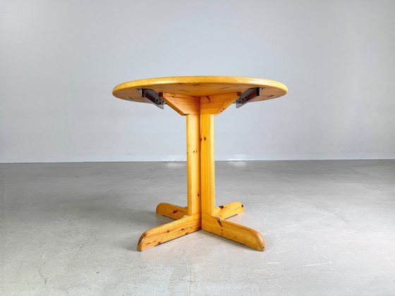 Image 1 of Extendable vintage dining table pine in the style of Rainer Daumiller