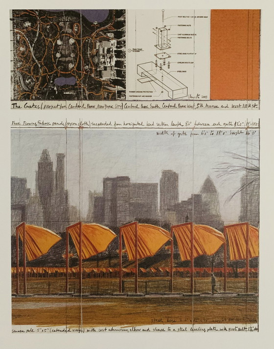 Image 1 of Christo, Signed With Registration In Impressum Copyright 'Christo 2003'. The Gates, Project For Central Park New York City Xxv