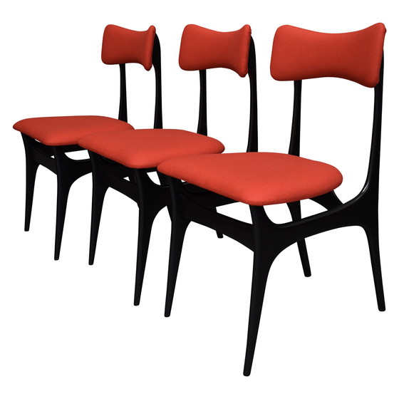 Image 1 of Alfred Hendrickx Model S5 Dining Chairs for BELFORM *New Upholstery* – Belgium, 1950’s