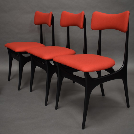 Image 1 of Alfred Hendrickx Model S5 Dining Chairs for BELFORM *New Upholstery* – Belgium, 1950’s