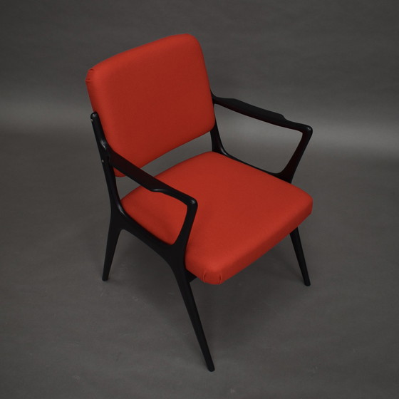 Image 1 of Alfred Hendrickx Model S5 Dining Chairs for BELFORM *New Upholstery* – Belgium, 1950’s