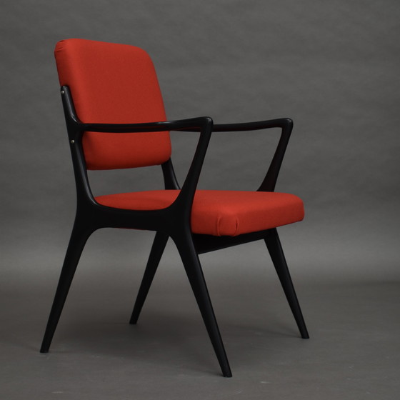 Image 1 of Alfred Hendrickx Model S5 dining chairs for BELFORM *New upholstery* - Belgium, 1950s