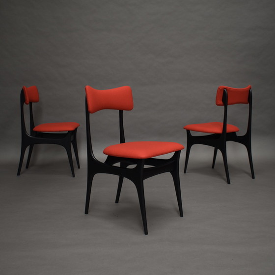 Image 1 of Alfred Hendrickx Model S5 Dining Chairs for BELFORM *New Upholstery* – Belgium, 1950’s