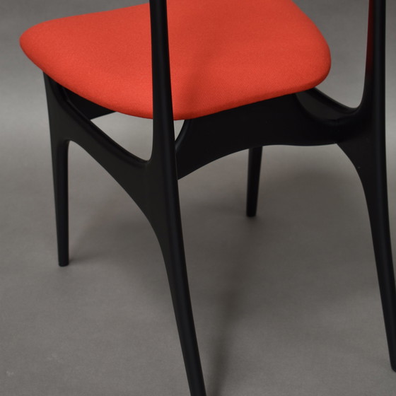 Image 1 of Alfred Hendrickx Model S5 dining chairs for BELFORM *New upholstery* - Belgium, 1950s