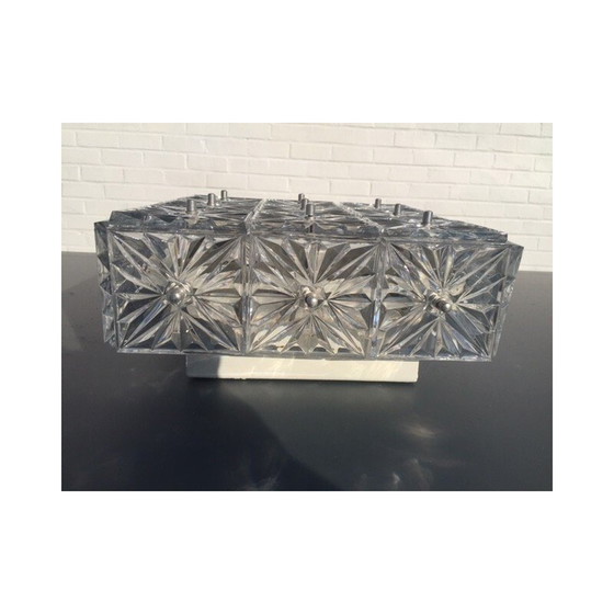 Image 1 of Coppia di applique vintage in cristallo e metallo di Kinkeldey, Germania 1970