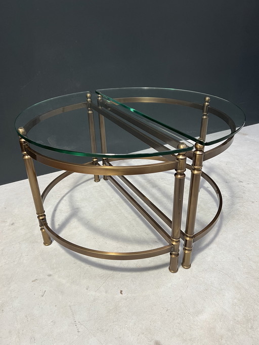 Vintage brass side tables