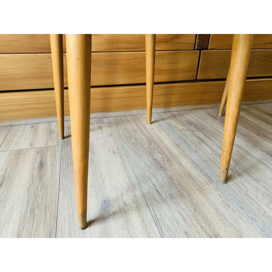 Image 1 of Pair of vintage Pegase chairs in solid beech for Baumann, 1960