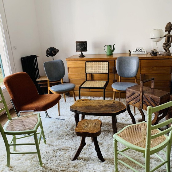 Image 1 of Pair of vintage Pegase chairs in solid beech for Baumann, 1960