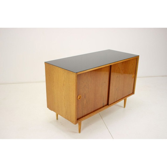 Image 1 of Vintage sideboard in wood and glass, Czechoslovakia 1960