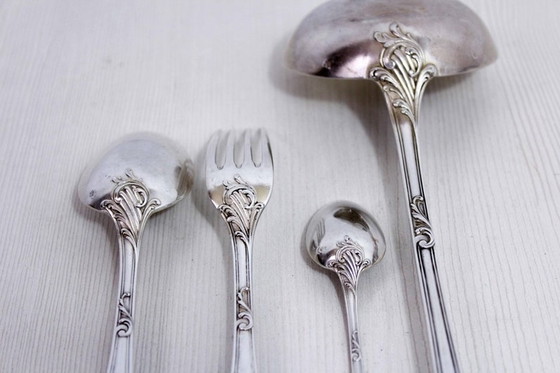 Image 1 of 37 solid silver cutlery by Emile Puiforcat