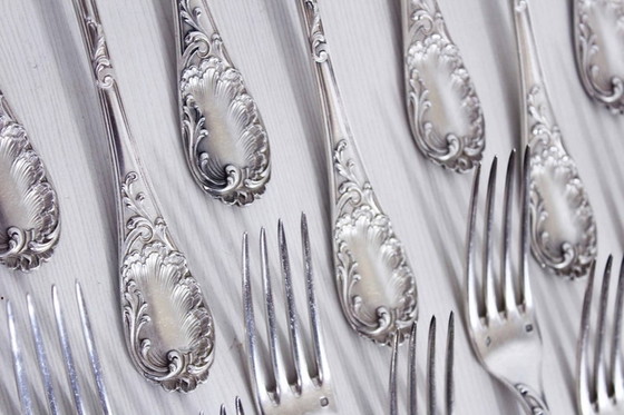 Image 1 of 37 solid silver cutlery by Emile Puiforcat