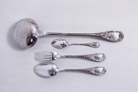 Image 1 of 37 solid silver cutlery by Emile Puiforcat