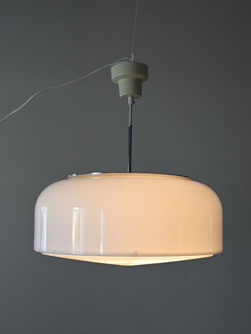 Vintage Pendant Light By Anders Pehrson For Ateljé Lyktan, 1970S Metal & Acrylic Design