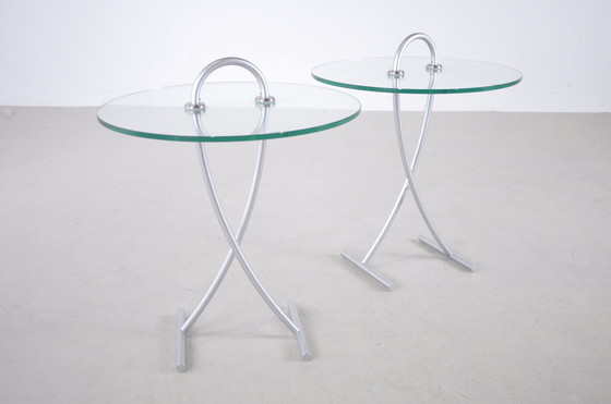 Image 1 of 2x Rolf Benz table d'appoint en verre