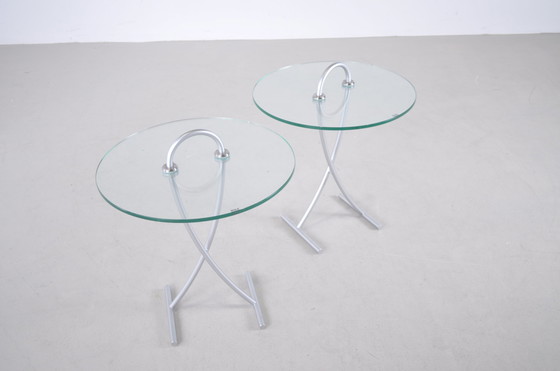 Image 1 of 2x Rolf Benz table d'appoint en verre