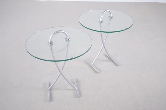 Image 1 of 2x Rolf Benz side table glass