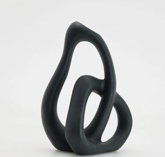 Image 1 of Black Interlaced Design Vase