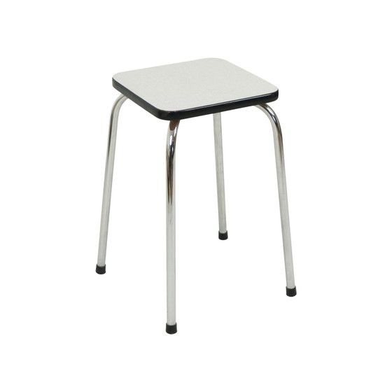 Image 1 of Formica Stool Chrome Plant Table