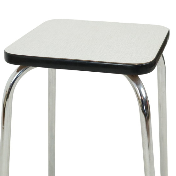 Image 1 of Formica Stool Chrome Plant Table