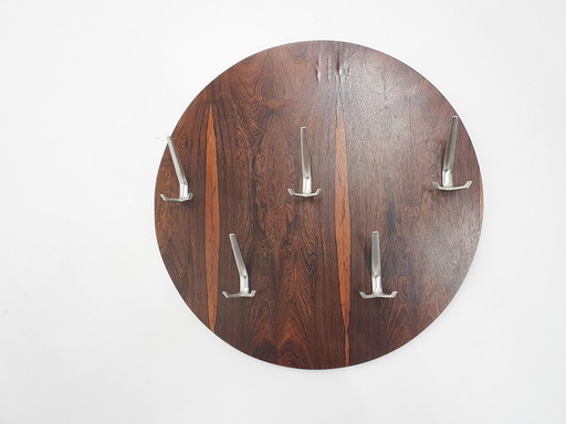 Mid-Century Round Rosewood Coat Rack, Denmark, 1960'S