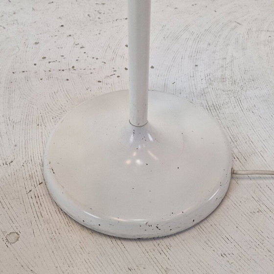 Image 1 of Vintage Space Age floor lamp in metal and milk glass by Kaiser Leuchten, Germany 1980