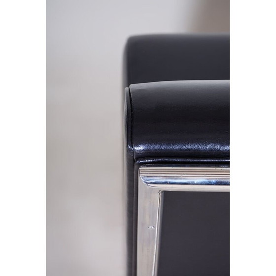 Image 1 of Poltrona vintage in pelle nera, Cecoslovacchia, anni '30