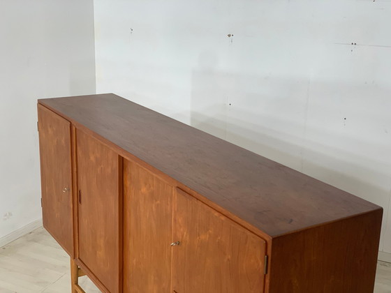 Image 1 of Credenza alta danese in teak, mobile da soggiorno vintage