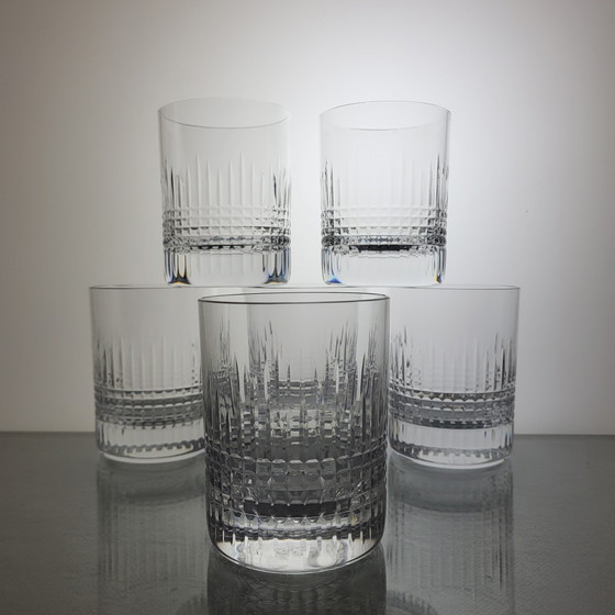 Image 1 of Set of 6 Baccarat Crystal Whisky Glasses Nancy Model