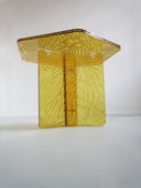 Roberto Giacomucci Hexagon Yellow Acrylic Sidetable