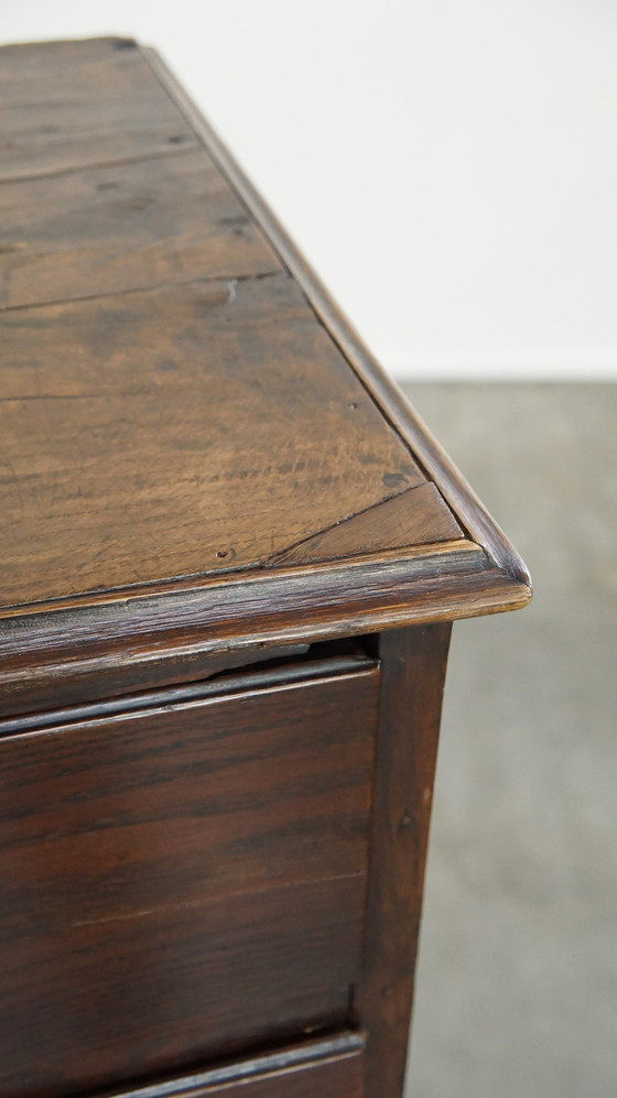 Image 1 of Oak Chest of Drawers With 5 Drawers