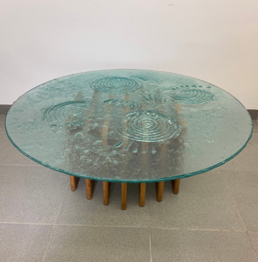 Mid-century glass coffee table, 1970’s