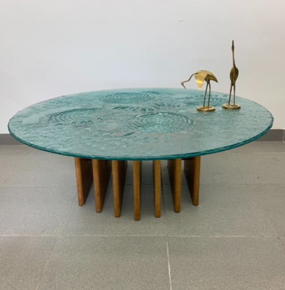 Image 1 of Table basse en verre du Mid Century, années 1970