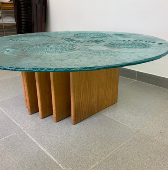 Image 1 of Mid-century glass coffee table, 1970’s