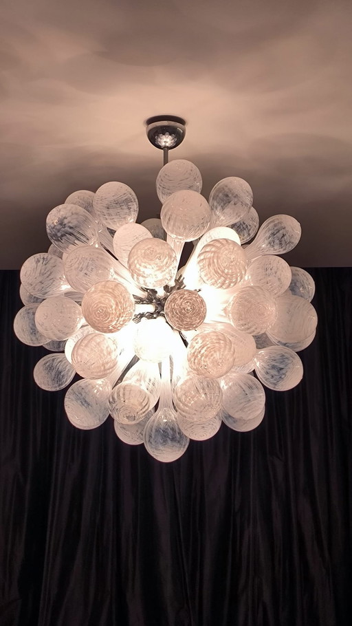 Magnificent Murano Crystal Chandelier, Handcrafted.