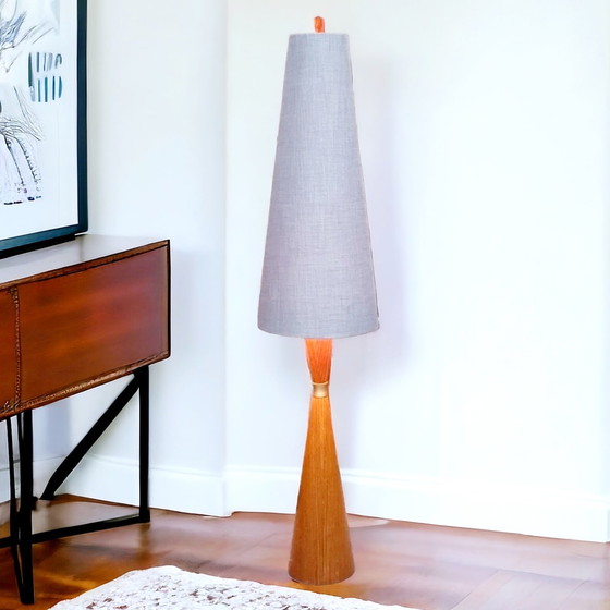 Image 1 of Teak floor lamp