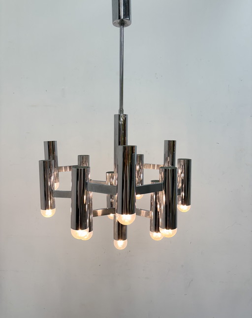 Chrome Chandelier By Boulanger