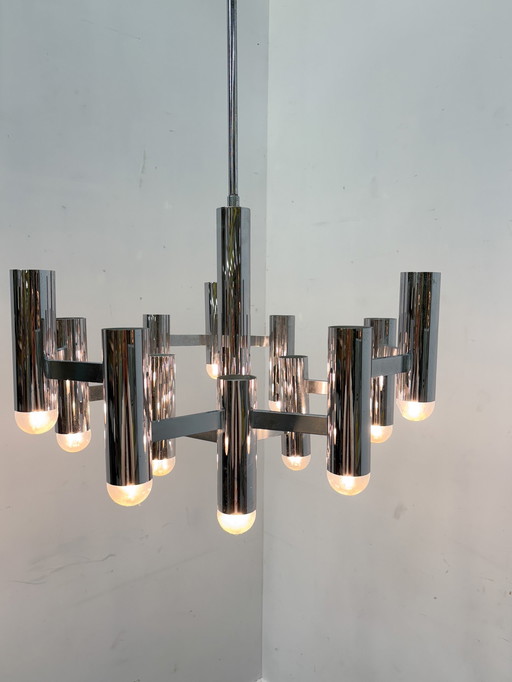 Chrome Chandelier By Boulanger