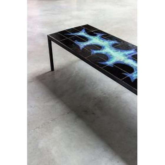 Image 1 of Vintage ceramic coffee table with patterns, Belgium 1950