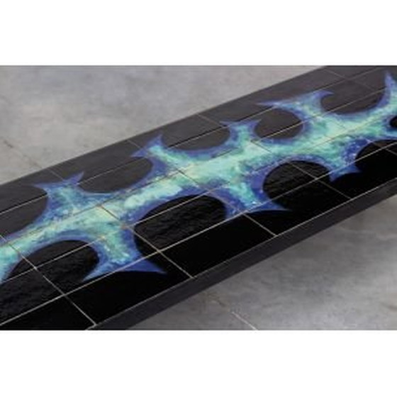 Image 1 of Vintage ceramic coffee table with patterns, Belgium 1950