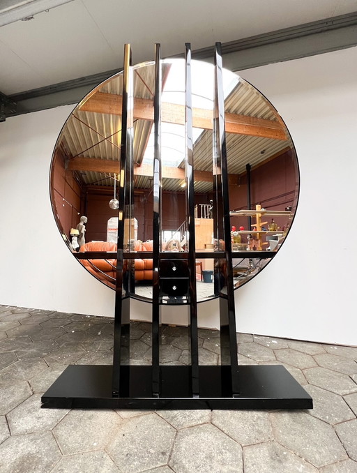 Miroir XL sur pied, Italie, années 1980