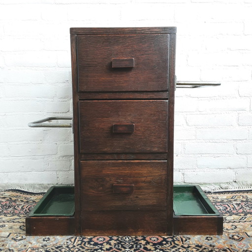 Antique Art Deco hall cabinet